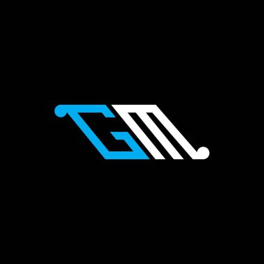 Vektör grafikli GM harf logosu yaratıcı tasarımı
