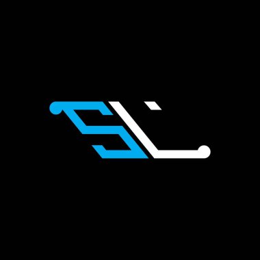 Vektör grafikli SL harf logosu yaratıcı tasarımı