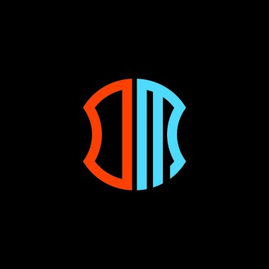 DM letter logo creative design with vector graphic, Abc simple and modern logo design.