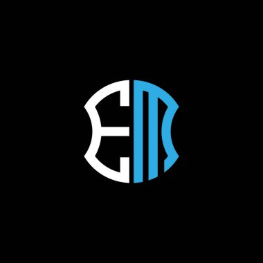 EM letter logo creative design with vector graphic, Abc simple and modern logo design.