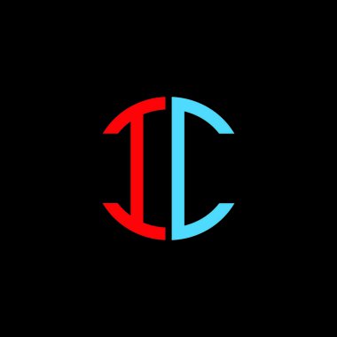 IC letter logo creative design with vector graphic, Abc simple and modern logo design.