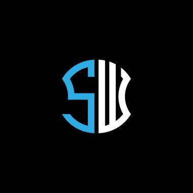 SW letter logo creative design with vector graphic, Abc simple and modern logo design.