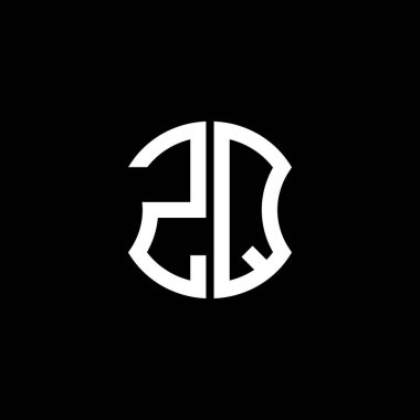 ZQ letter logo creative design with vector graphic, Abc simple and modern logo design.