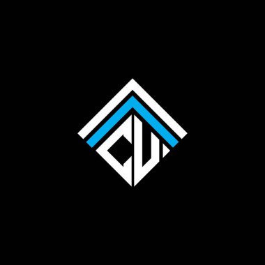 CU letter logo creative design with vector graphic, CU simple and modern logo.