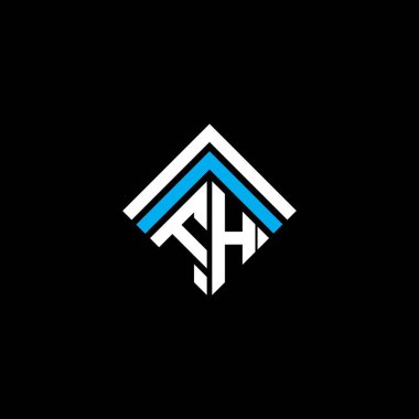 FH letter logo creative design with vector graphic, FH simple and modern logo.