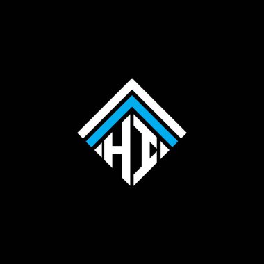 HI letter logo creative design with vector graphic, HI simple and modern logo.