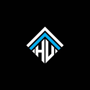 HU letter logo creative design with vector graphic, HU simple and modern logo.