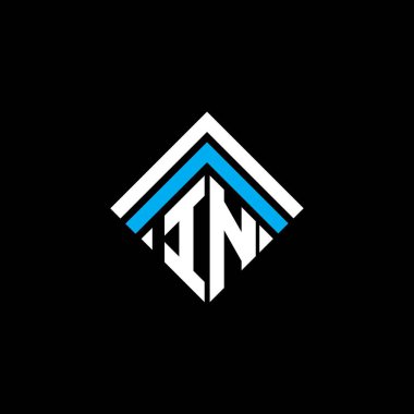 IN letter logo creative design with vector graphic, IN simple and modern logo.