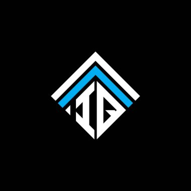 IQ letter logo creative design with vector graphic, IQ simple and modern logo.