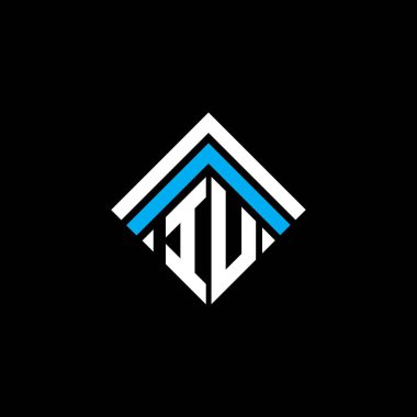 IU letter logo creative design with vector graphic, IU simple and modern logo.