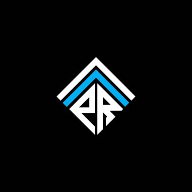 PR letter logo creative design with vector graphic, PR simple and modern logo.