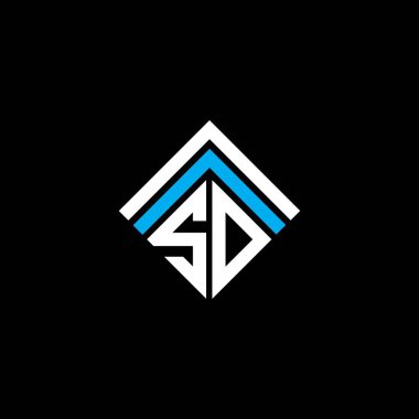 SD letter logo creative design with vector graphic, SD simple and modern logo.