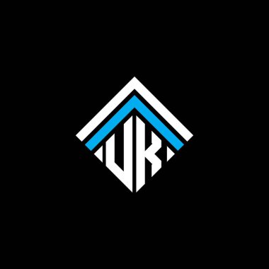 UK letter logo creative design with vector graphic, UK simple and modern logo.