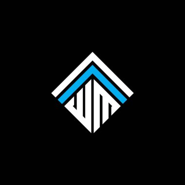 WM letter logo creative design with vector graphic, WM simple and modern logo.