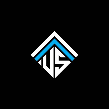 US letter logo creative design with vector graphic, US simple and modern logo.