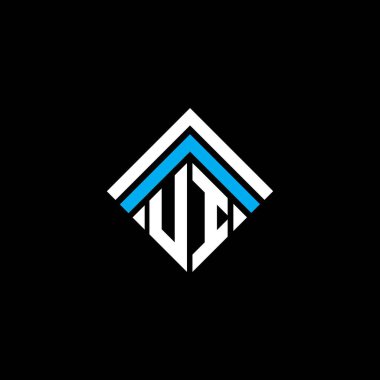 UI letter logo creative design with vector graphic, UI simple and modern logo.