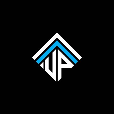 UP letter logo creative design with vector graphic, UP simple and modern logo.