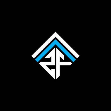 ZF letter logo creative design with vector graphic, ZF simple and modern logo.