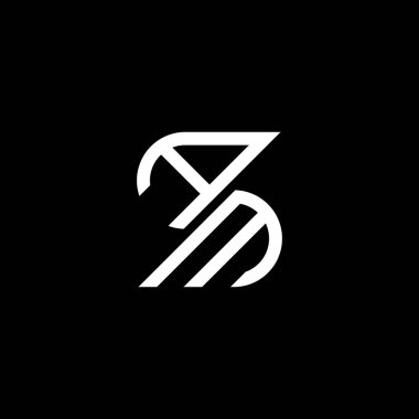 AM letter logo creative design with vector graphic, AM simple and modern logo.