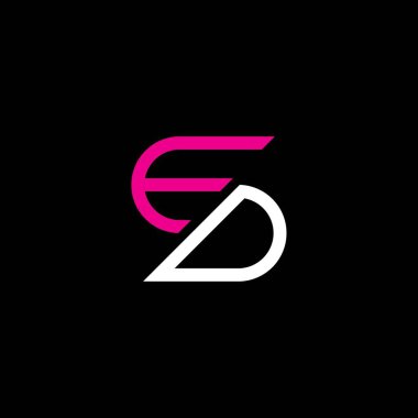 ED letter logo creative design with vector graphic, ED simple and modern logo.