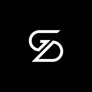 GD letter logo creative design with vector graphic, GD simple and modern logo.