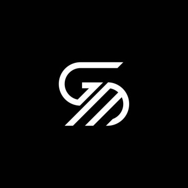 GM letter logo creative design with vector graphic, GM simple and modern logo.
