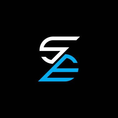 SE letter logo creative design with vector graphic, SE simple and modern logo.