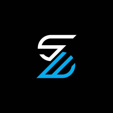 SW letter logo creative design with vector graphic, SW simple and modern logo.