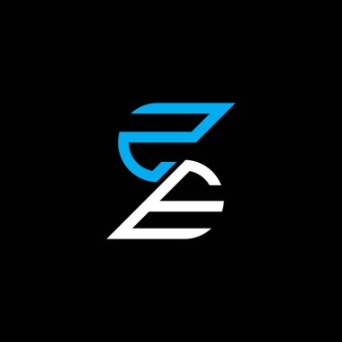 ZE letter logo creative design with vector graphic, ZE simple and modern logo.