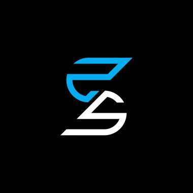 ZS letter logo creative design with vector graphic, ZS simple and modern logo.