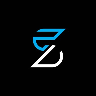 ZU letter logo creative design with vector graphic, ZU simple and modern logo.