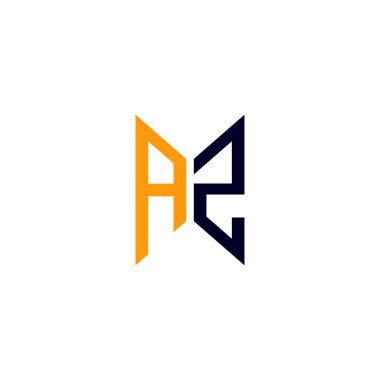 AZ letter logo creative design with vector graphic, AZ simple and modern logo.
