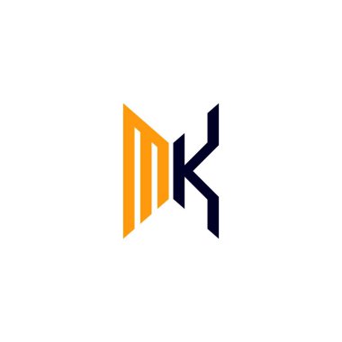 MK letter logo creative design with vector graphic, MK simple and modern logo.