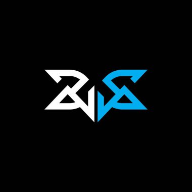 ZS letter logo creative design with vector graphic, ZS simple and modern logo.