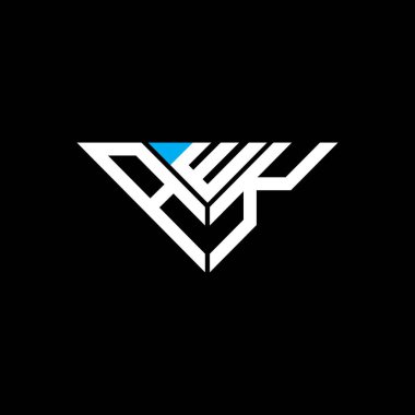 AWK letter logo creative design with vector graphic, AWK simple and modern logo in triangle shape.