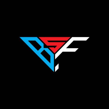 BSF harf logosu yaratıcı tasarım vektör grafik, BSF basit ve modern logo üçgen şeklinde.