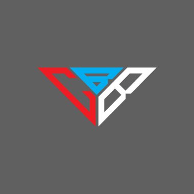 CBB harf logosu yaratıcı tasarım vektör grafik, CBB basit ve modern logo üçgen şeklinde.