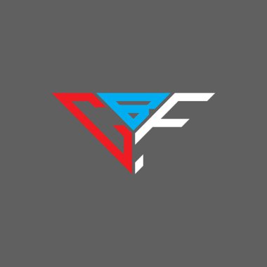 CBF harf logosu yaratıcı tasarım vektör grafik, CBF basit ve modern logo üçgen şeklinde.