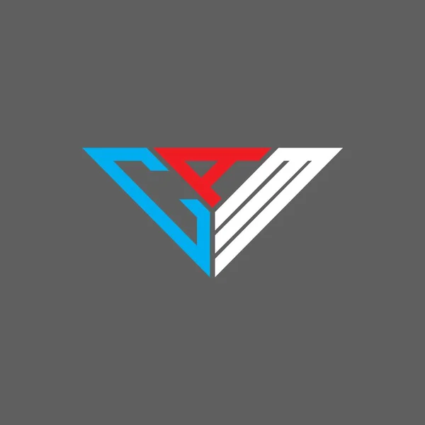Logo Cam Lettera Design Creativo Con Grafica Vettoriale Logo Cam — Vettoriale Stock