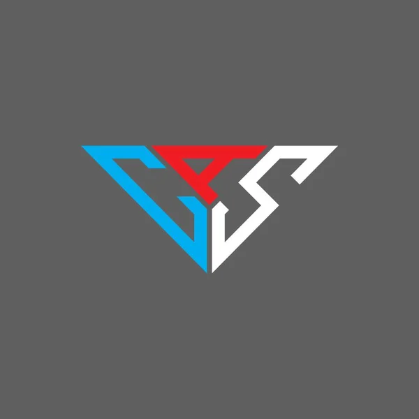 Design Creativo Del Logo Della Lettera Cas Con Grafica Vettoriale — Vettoriale Stock
