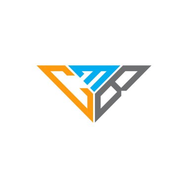 CMB harf logosu yaratıcı tasarım vektör grafik, CMB basit ve modern logo üçgen şeklinde.