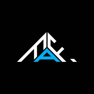 FAF harfli yaratıcı logo vektör grafik, FAF basit ve modern logo üçgen şeklinde..