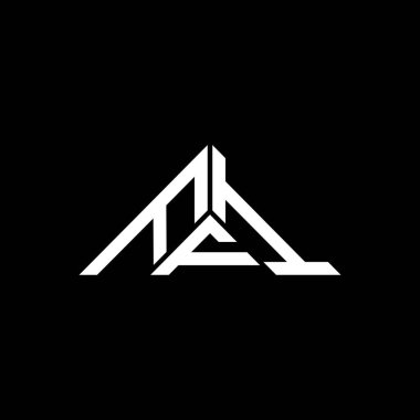 FFI harf logosu yaratıcı tasarımı vektör grafik, FFI basit ve modern logo üçgen şeklinde.