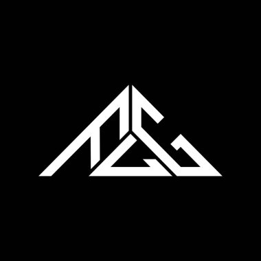 FLG harf logosu yaratıcı tasarım vektör grafik, FLG basit ve modern logo üçgen şeklinde.