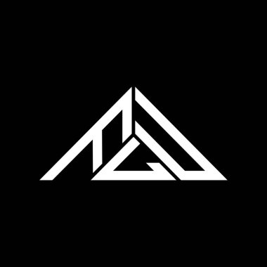 FLU harf logosu yaratıcı tasarımı vektör grafik, FLU basit ve modern logo üçgen şeklinde.