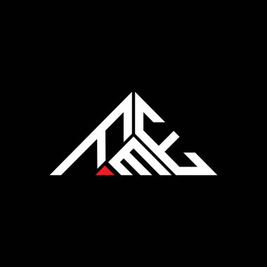 FME harfi logo yaratıcı tasarımı vektör grafik, FME basit ve modern logo üçgen şeklinde.