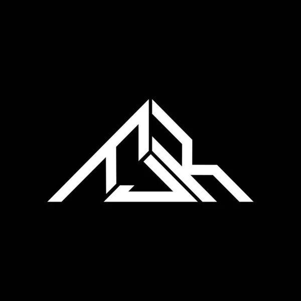 三角形の形でベクトルグラフィック FjkシンプルかつモダンなロゴとFjkの手紙のロゴの創造的なデザイン — ストックベクタ