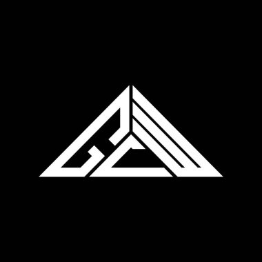 GCW harf logosu yaratıcı tasarım vektör grafik, GCW basit ve modern logo üçgen şeklinde.