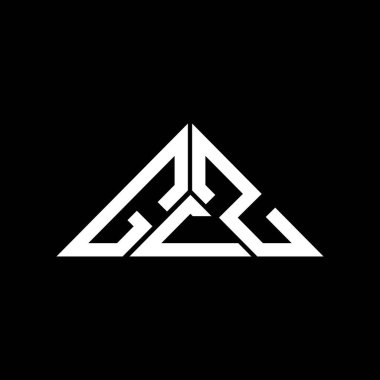 GCZ harf logosu yaratıcı tasarım vektör grafik, GCZ basit ve modern logo üçgen şeklinde.