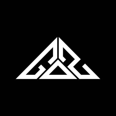 GOS harfi yaratıcı logo tasarımı vektör grafik, GOS basit ve modern logo üçgen şeklinde.